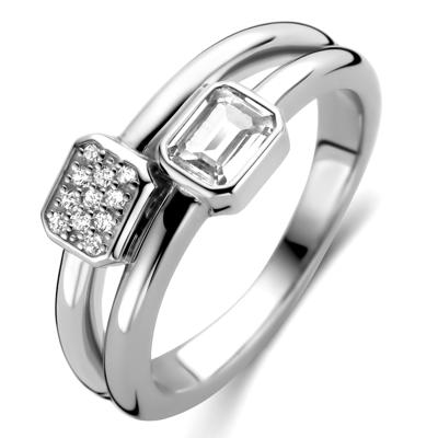 TI SENTO-Milano 12275ZI Ring zilver-zirconia zilverkleurig-wit