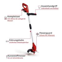 Einhell Power X-Change GC-CT 18/24 Li (1x2,0Ah) Grastrimmer Accu Incl. accu, Incl. oplader, Instelbare trekstang 18 V 2.0 Ah - thumbnail
