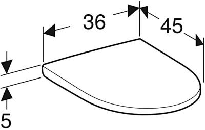 Geberit iCon Closetzitting 36x45x5 cm Wit - thumbnail