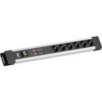 Bachmann BM005903 Overspanningsveilige stekkerdoos Grijs, Zwart Randaarde stekker 1 stuk(s) - thumbnail