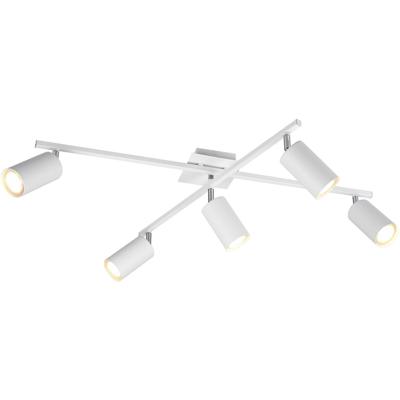 Trion Mary LED Plafondspot 5-lichts Rechthoek Mat Wit Aluminium