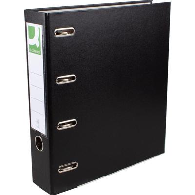 Q-CONNECT ordner, voor ft A4, uit PP en papier, dubbel, rug van 8 cm zwart