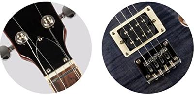 Flight Rock Series Vanguard Transparent Black elektrische solidbody tenor ukelele met gigbag