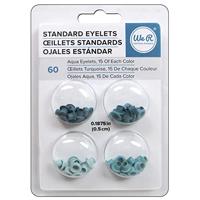 We R Makers • eyelet & washer standard aqua 60pcs - thumbnail