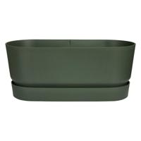 Elho greenville terrace trough 60 wheels leaf green - thumbnail