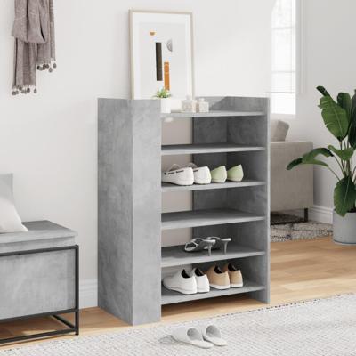 VidaXL Schoenenkast 74,5x37,5x100 cm bewerkt hout betongrijs
