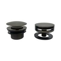 Badafvoerplug Afbouwdeel Set Boss Wessing tbv Badoverloopcombinatie Met Vulfunctie Rond Gunmetal - thumbnail