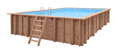 Luxe houten zwembad Playa Forti 834x492x138 cm- - Hout- Tuindeco