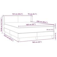 Boxspring met matras fluweel roze 160x220 cm - thumbnail