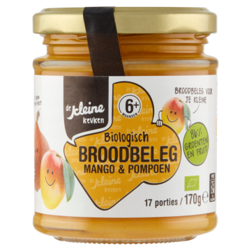 De Kleine Keuken Biologisch Broodbeleg Mango & Pompoen 6+ Maanden 170 g bij Jumbo