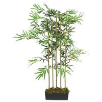 Kunstplant bamboe 730 bladeren 120 cm groen - thumbnail