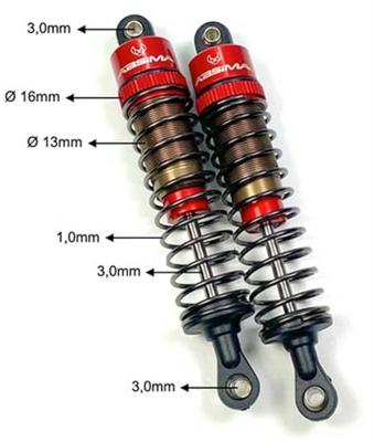 Absima 2330041 Tuningonderdeel Schokdempers