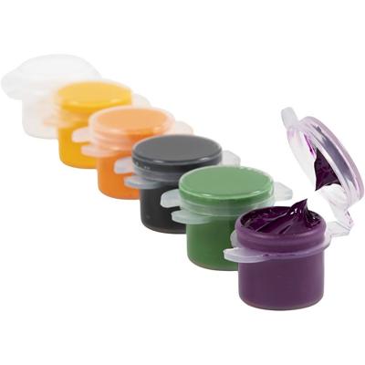 Creativ Company Plus color acrylverf, halloween kleuren, 6x5 ml/ 1 doos Creativ Company Plus color acrylverf, halloween kleuren, 6x5 ml/ 1 doos