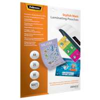 Fellowes lamineerhoes Admire Stylish Matt Enhance80 ft A4, 160 micron (2 x 80 micron), pak van 25 stuks - thumbnail