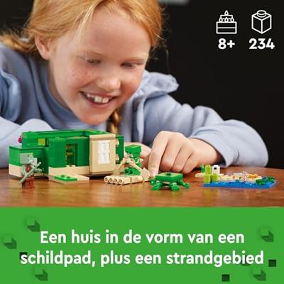 LEGO 21254 Minecraft Turtle Beach House, speelgoed met accessoires, minifiguren van videogamepersonages - thumbnail