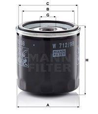 Oliefilter W71298