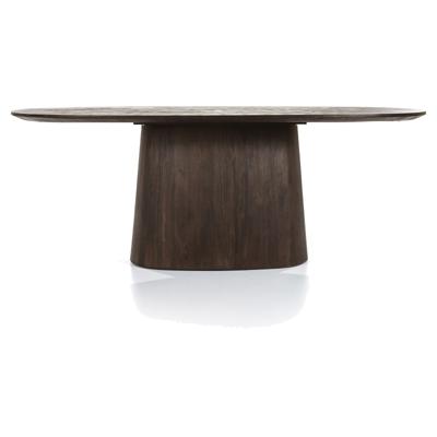 Eleonora Ronde Eettafel 'Aron' Mangohout, kleur Bruin, 130cm