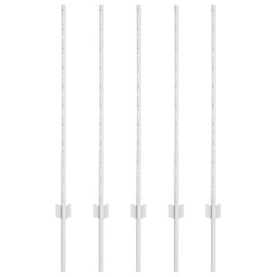 VidaXL Afrasteringspaal 11 pcs zilver 40 cm staal VidaXL Afrasteringspaal 11 pcs zilver 40 cm staal