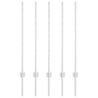 VidaXL Afrasteringspaal 11 pcs zilver 40 cm staal - thumbnail