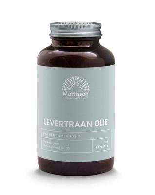 Mattisson Levertraanolie 1000mg met vitamine A/D 120 Capsules