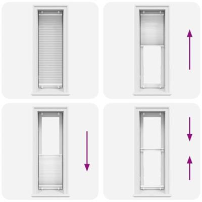 Pliss rolgordijn 45x150 cm stofbreedte 44,4 cm polyester wit