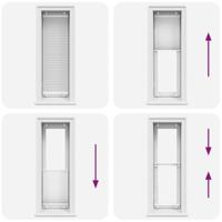 Pliss rolgordijn 40x100 cm stofbreedte 39,4 cm polyester wit - thumbnail