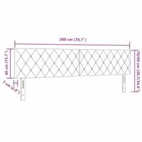 LED Hoofdbord met LED -striplichten Donkergrijs 100 cm Fluweel - thumbnail