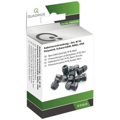 Quadrios 2102CA127 Wartel assortiment M16 PA66 Zwart 1 set(s) Quadrios 2102CA127 Wartel assortiment M16 PA66 Zwart 1 set(s)