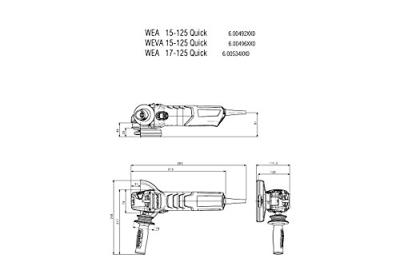 Metabo WEA 17-125 Quick Haakse Slijper 125 mm - 600534000 - thumbnail