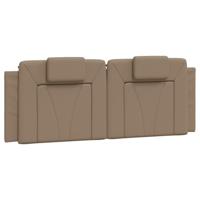 Bed met matras kunstleer cappuccinokleurig 120x200 cm - thumbnail