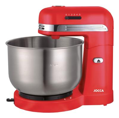 JOCCA Keukenmachine - 3,5 L RVS Kom - 5 Snelheden - Rood en Grijs