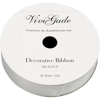 Creativ Company Cadeaulint, b: 18 mm, matt, zilver, 25 m/ 1 rol