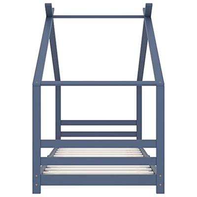 Kinderbedframe massief grenenhout grijs 90x200 cm Kinderbedframe massief grenenhout grijs 90x200 cm