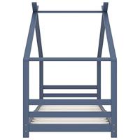 Kinderbedframe massief grenenhout grijs 90x200 cm - thumbnail