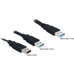 Delock 82908 Kabel USB 3.0 type A male + USB type A male > USB 3.0 type A male