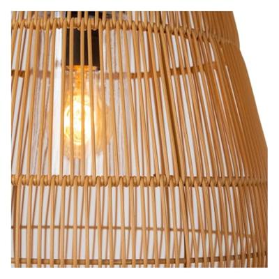 Lucide NERIDA - Hanglamp Binnen/Buiten - Ø 35 cm - 1xE27 - IP44 - Geschikt voor vide en hoge plafonds - Naturel