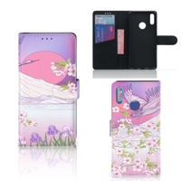 Huawei Y7 Pro | Y7 Prime (2019) Telefoonhoesje met Pasjes Bird Flying - thumbnail