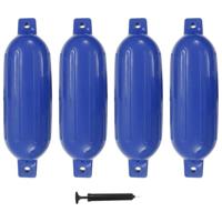 VidaXL Bootstootkussens 4 st 58,5x16,5 cm pvc blauw - thumbnail