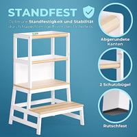 Speeltoren Leertoren Barn Wit Naturel grenenhout - thumbnail