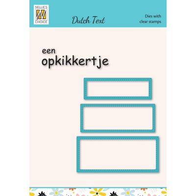Nellie's Choice • cutting die & clear stamp tekst een opkikkertje 4st.