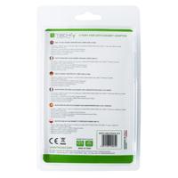 TECHLY 105810 Adapter USB-C™ Ethernet Gigabit met hub 3 poorten USB-A 3.0, zwart - thumbnail