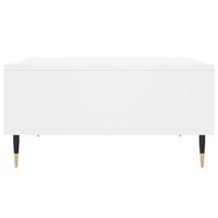 Salontafel 60x60x30 cm bewerkt hout wit - thumbnail