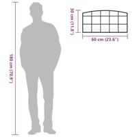 VidaXL Wandspiegel boog 60x30 cm ijzer zwart - thumbnail