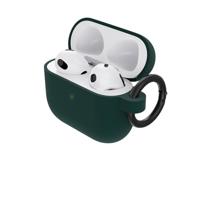 OtterBox Soft Touch-koptelefoonhoes voor AirPods 3e Gen 2021, schokbestendig, valbestendig, ultradun, kras- en krasbeschermhoes voor Apple AirPods, inclusief karabijnhaak, Donkergroen - thumbnail