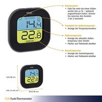 TFA Dostmann FUN Draadloze thermometer Zwart - thumbnail