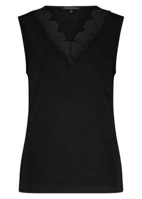 Tramontana Lace Detailed Singlet C33-17-403 Tops En Singlets 009000 Black