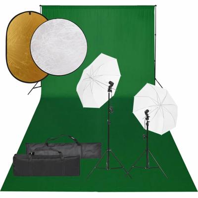 VidaXL Fotostudioset met verlichtingsset, achtergrond en reflector VidaXL Fotostudioset met verlichtingsset, achtergrond en reflector