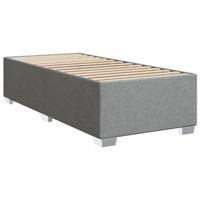Boxspring met matras stof lichtgrijs 90x200 cm - thumbnail