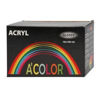 Creativ Company Acrylverf glossy, diverse kleuren, 10x100 ml/ 1 doos - thumbnail