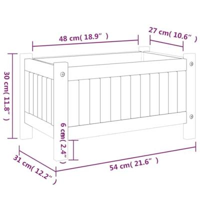 VidaXL Plantenbak met voering 54x31x30 cm massief acaciahout
